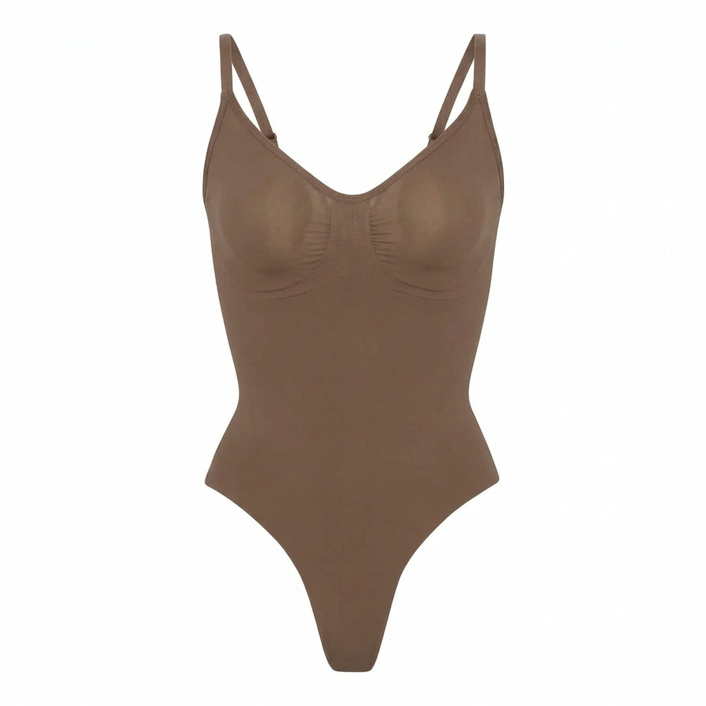 Body gainant dos nu taupe, vue produit