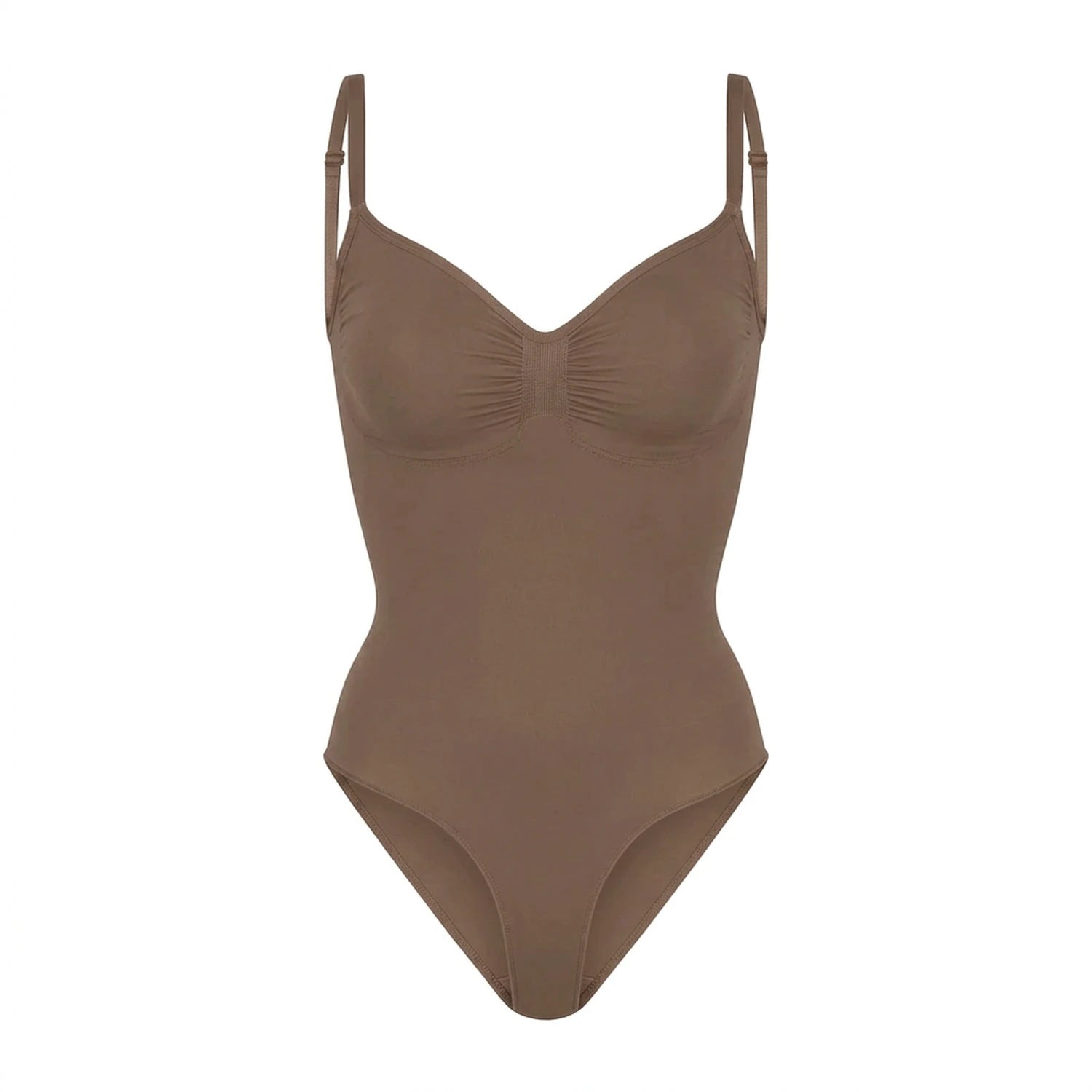 Body gainant ventre plat taupe, vue produit