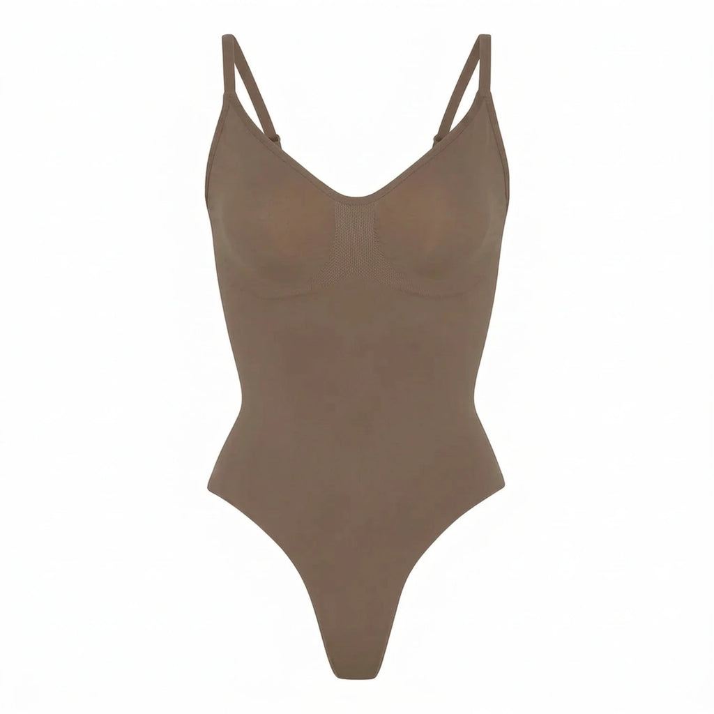 Body sculptant ventre plat taupe, vue produit