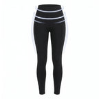 Legging amincissant taille haute Elya noir — packshot produit, zones de compression gainante