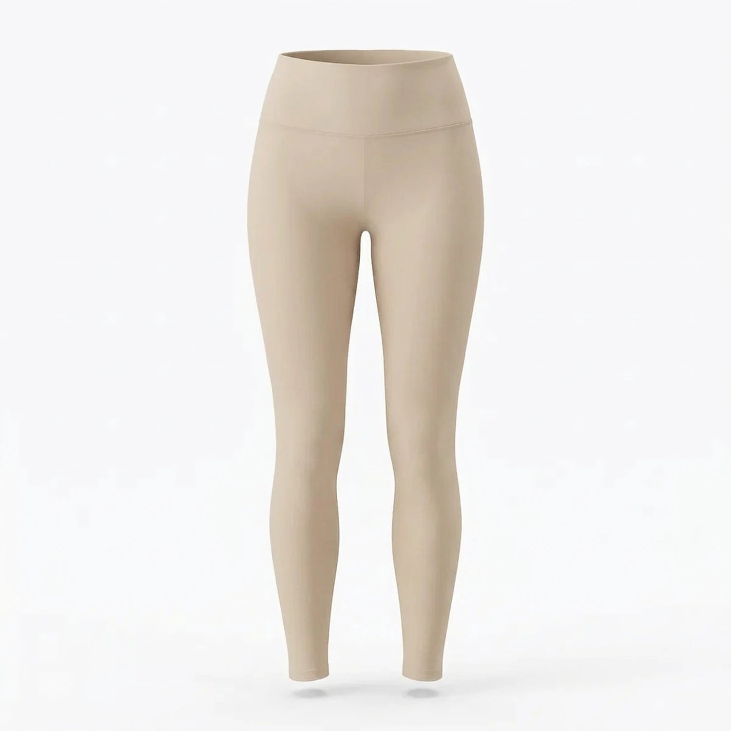 Legging taille haute gainant beige Elya — packshot produit fond blanc