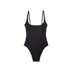 Maillot 1 pièce gainant ventre plat Elya noir — vue packshot produit fond blanc