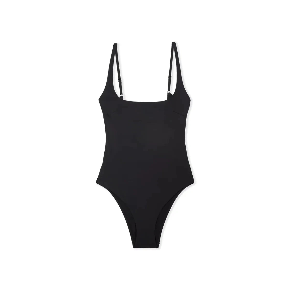 Maillot 1 pièce gainant ventre plat Elya noir — vue packshot produit fond blanc