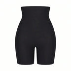 Panty gainant taille haute femme — packshot produit, coupe boyshort mi-cuisse, taille extra-haute, finition seamless