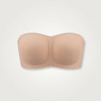 Beige invisible strapless bra, product shot