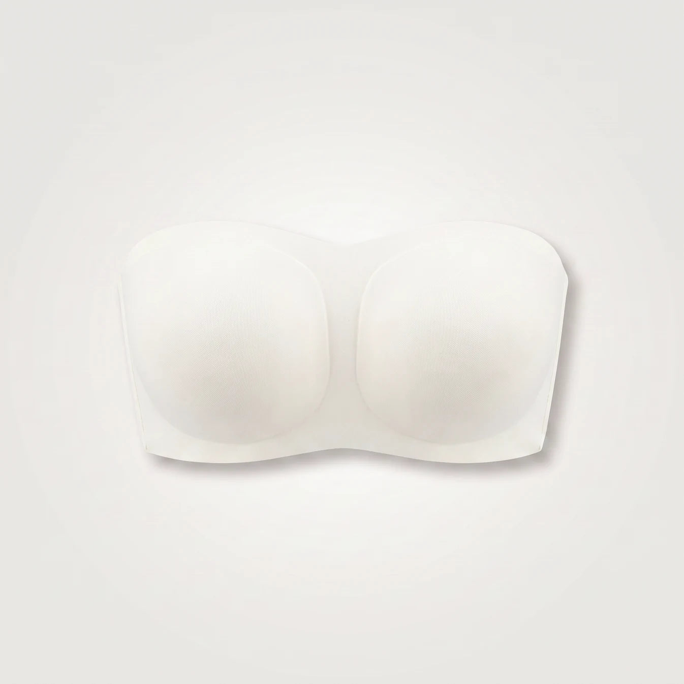 White invisible strapless bra, product shot