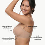 Caractéristiques : push-up naturel, design invisible sans coutures, bande silicone antidérapante