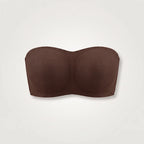 Brown invisible strapless bra, product shot