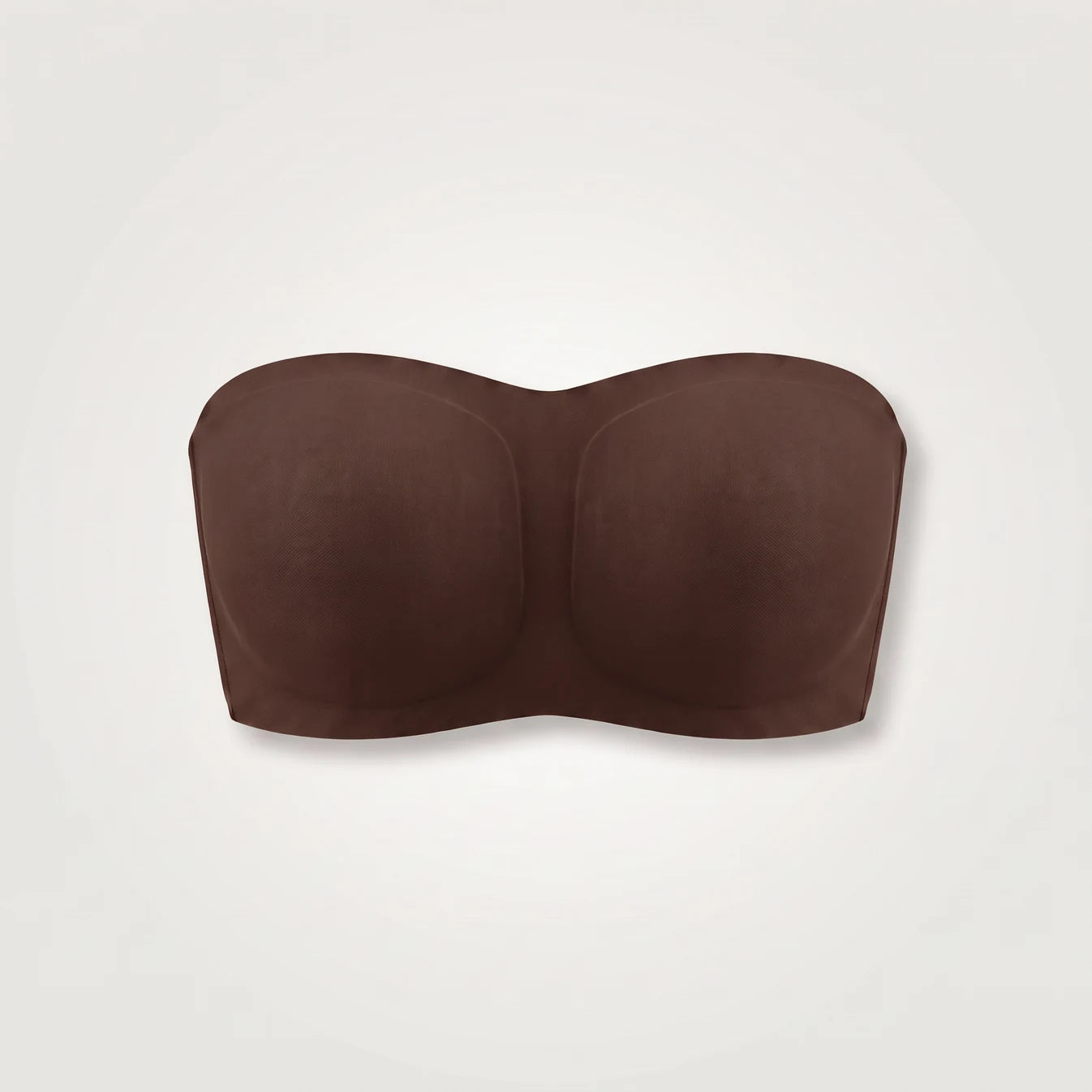 Brown invisible strapless bra, product shot