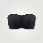 Black invisible strapless bra, product shot